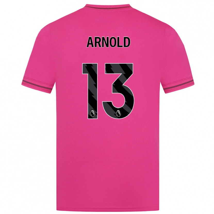 Danxen Hombre Camiseta Alfie Arnold #13 Negro Magenta Portero Equipación 2025/26 La Camisa México