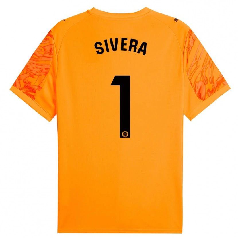 Danxen Hombre Camiseta Antonio Sivera #1 Naranja Negro Portero Equipación 2025/26 La Camisa México
