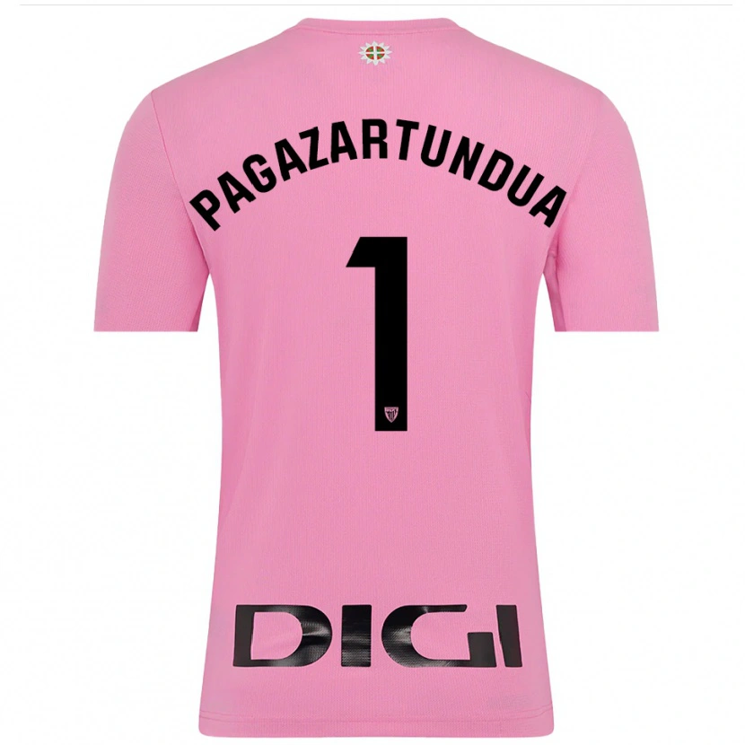Danxen Hombre Camiseta Iker Pagazartundua #1 Rosa Negro Portero Equipación 2025/26 La Camisa México