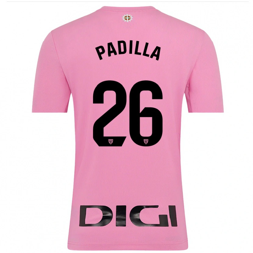 Danxen Hombre Camiseta Álex Padilla #26 Rosa Negro Portero Equipación 2025/26 La Camisa México
