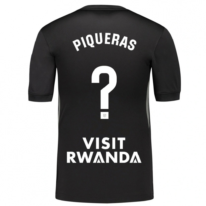 Danxen Hombre Camiseta Diego Piqueras #0 Negro Blanco Portero Equipación 2025/26 La Camisa México
