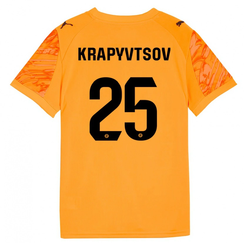 Danxen Hombre Camiseta Vladyslav Krapyvtsov #25 Naranja Negro Portero Equipación 2025/26 La Camisa México