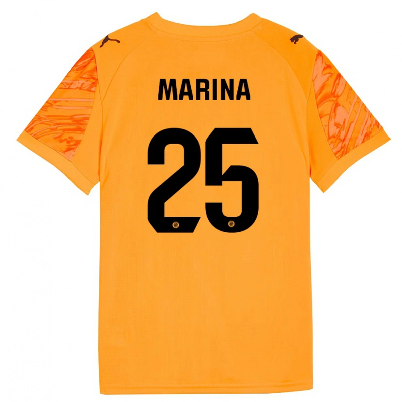 Danxen Hombre Camiseta Sergi Marina #25 Naranja Negro Portero Equipación 2025/26 La Camisa México
