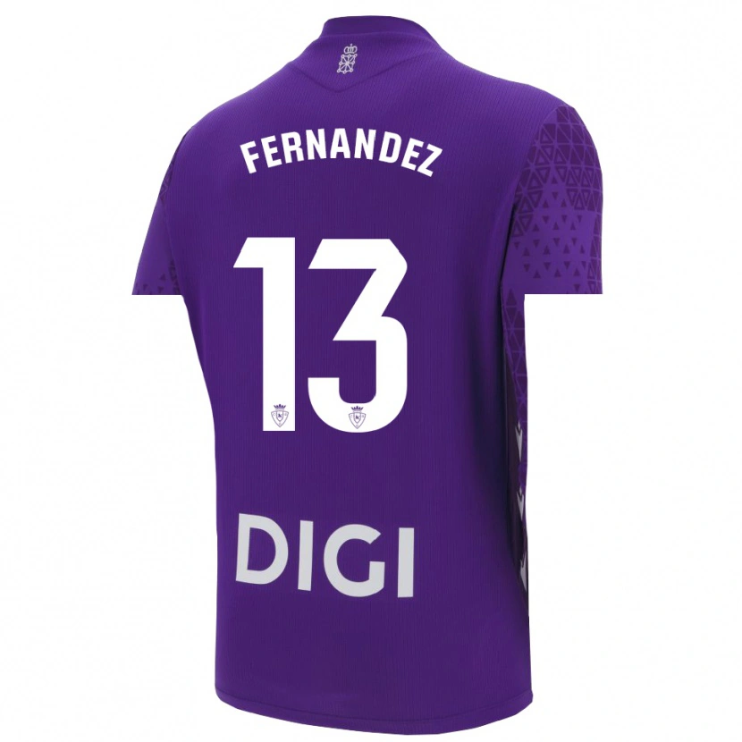 Danxen Hombre Camiseta Aitor Fernández #13 Púrpura Blanco Portero Equipación 2025/26 La Camisa México