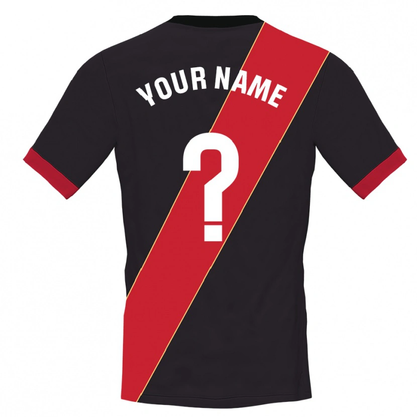 Danxen Hombre Camiseta Rayo Vallecano Negro Rojo Portero Equipación 2025/26 La Camisa México