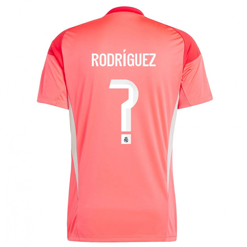 Danxen Hombre Camiseta Álvaro Rodríguez #0 Blanco Blanco Rojo Naranja Portero Equipación 2025/26 La Camisa México