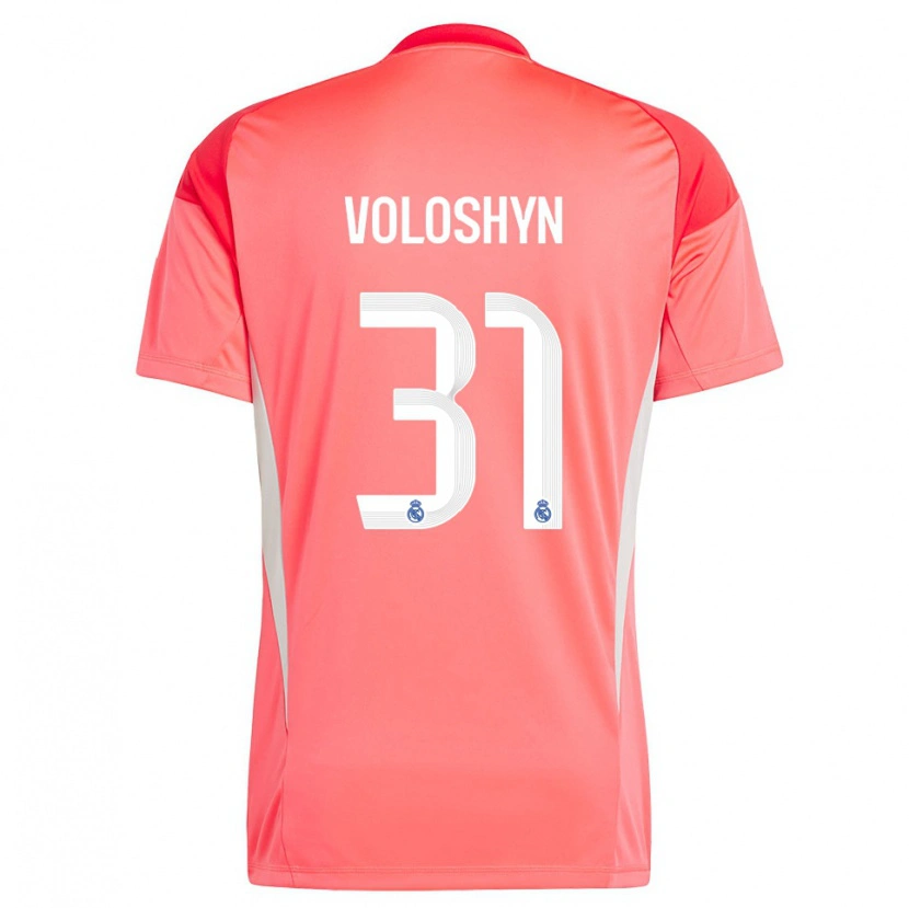 Danxen Hombre Camiseta Ilya Voloshyn #31 Blanco Blanco Rojo Naranja Portero Equipación 2025/26 La Camisa México