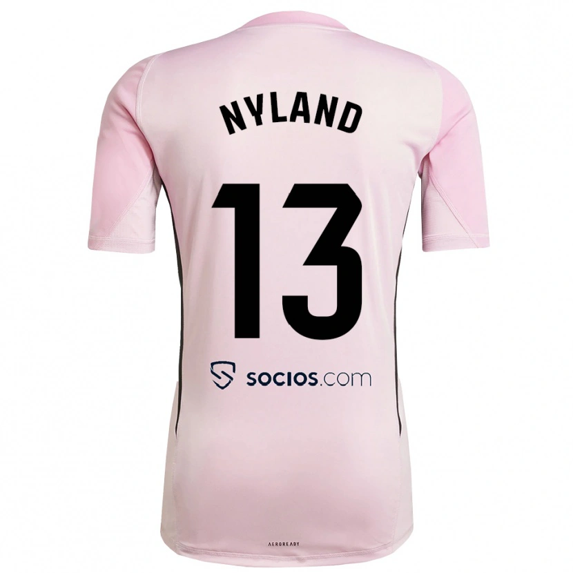 Danxen Hombre Camiseta Ørjan Nyland #13 Rosa Negro Portero Equipación 2025/26 La Camisa México