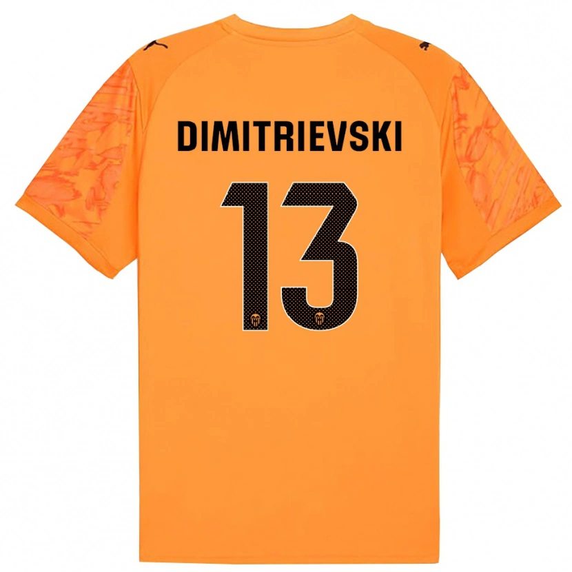 Danxen Hombre Camiseta Stole Dimitrievski #13 Naranja Negro Portero Equipación 2025/26 La Camisa México