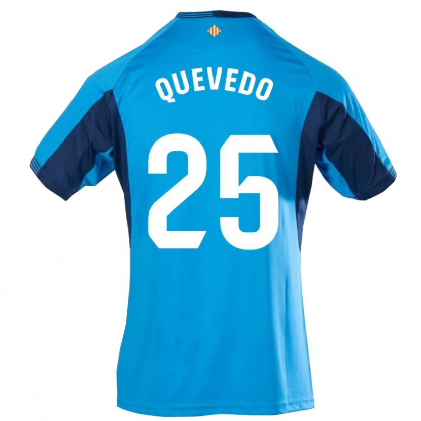 Danxen Hombre Camiseta Alex Quevedo #25 Azul Blanco Portero Equipación 2025/26 La Camisa México
