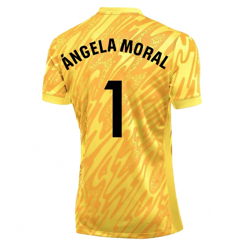Danxen Hombre Camiseta Ángela Moral Ferrer #1 Amarillo Negro Portero Equipación 2025/26 La Camisa México