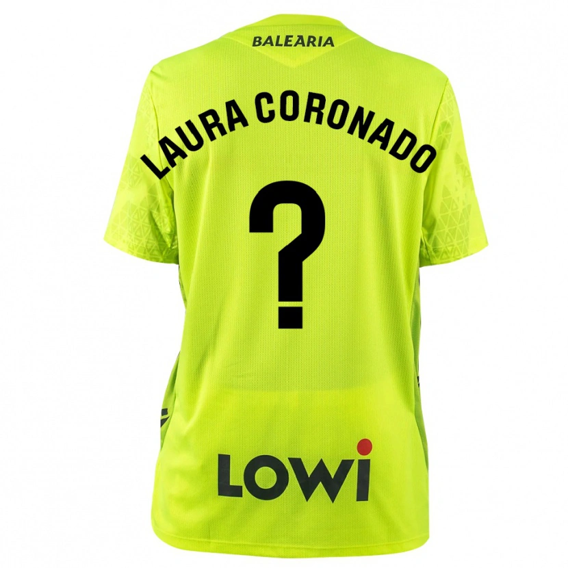 Danxen Hombre Camiseta Laura Coronado Vilchez #0 Verde Fluorescente Negro Portero Equipación 2025/26 La Camisa México