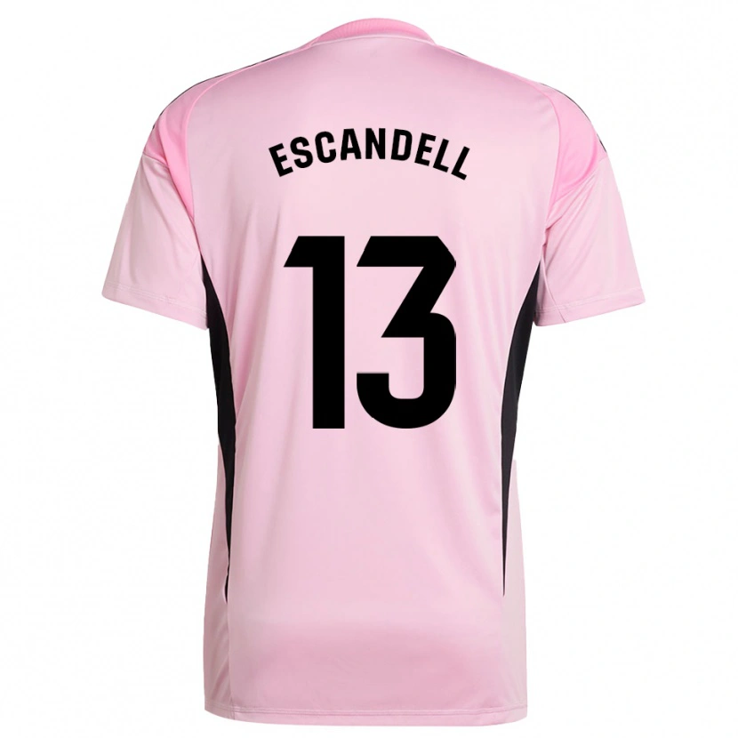 Danxen Hombre Camiseta Aarón Escandell #13 Rosa Negro Portero Equipación 2025/26 La Camisa México