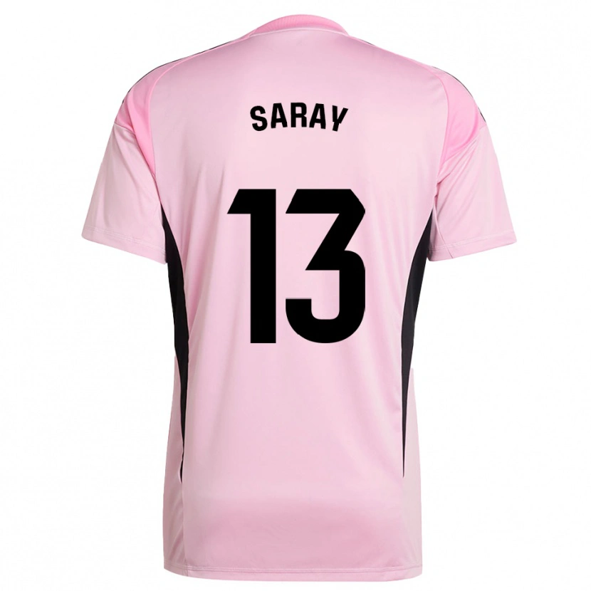Danxen Hombre Camiseta Saray Vázquez Alonso #13 Rosa Negro Portero Equipación 2025/26 La Camisa México