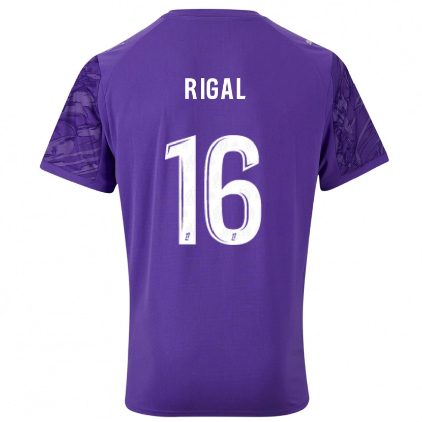 Danxen Hombre Camiseta Pablo Rigal #16 Púrpura Blanco Portero Equipación 2025/26 La Camisa México