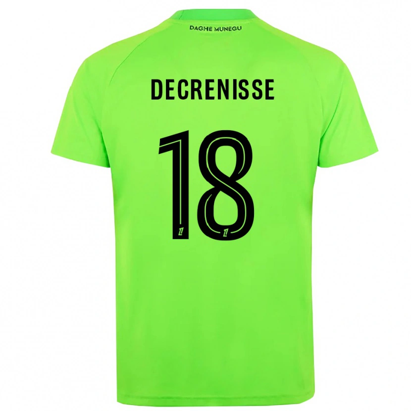 Danxen Hombre Camiseta Axel Decrenisse #18 Verde Negro Portero Equipación 2025/26 La Camisa México