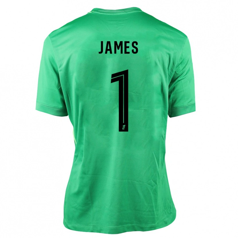 Danxen Hombre Camiseta Martin James #1 Verde Negro Portero Equipación 2025/26 La Camisa México