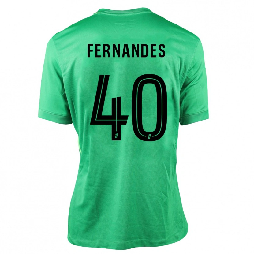 Danxen Hombre Camiseta Alyssa Fernandes #40 Verde Negro Portero Equipación 2025/26 La Camisa México