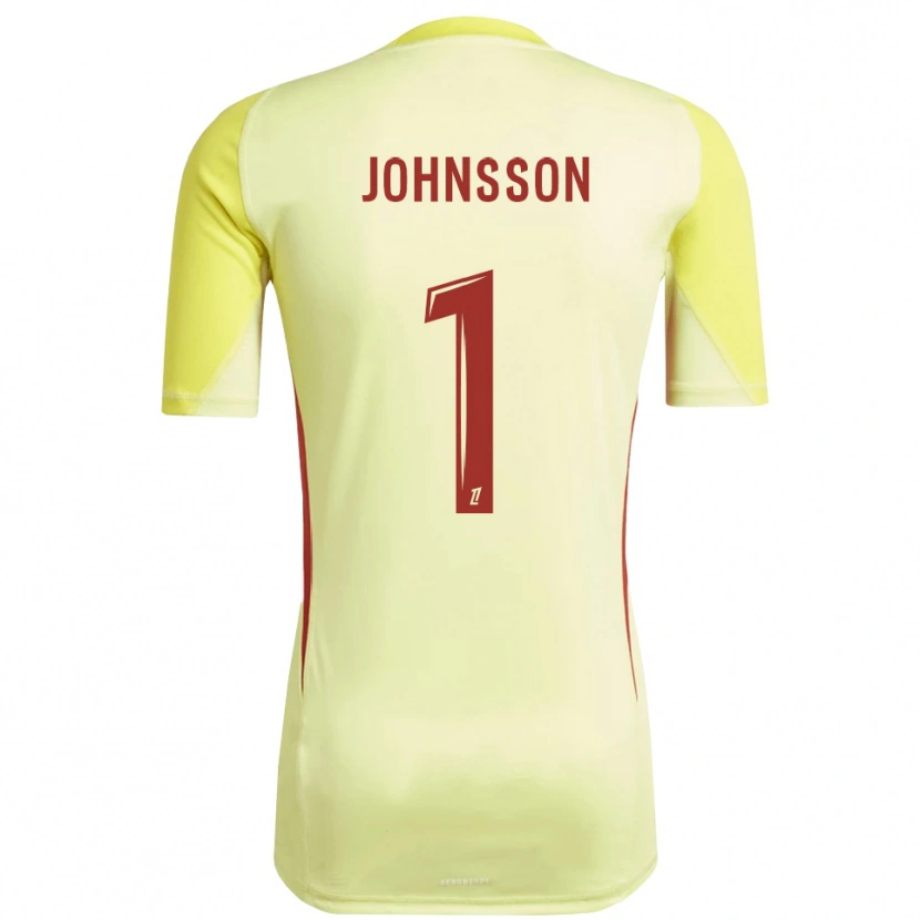 Danxen Hombre Camiseta Karl-Johan Johnsson #1 Amarillo Rojo Claro Portero Equipación 2025/26 La Camisa México