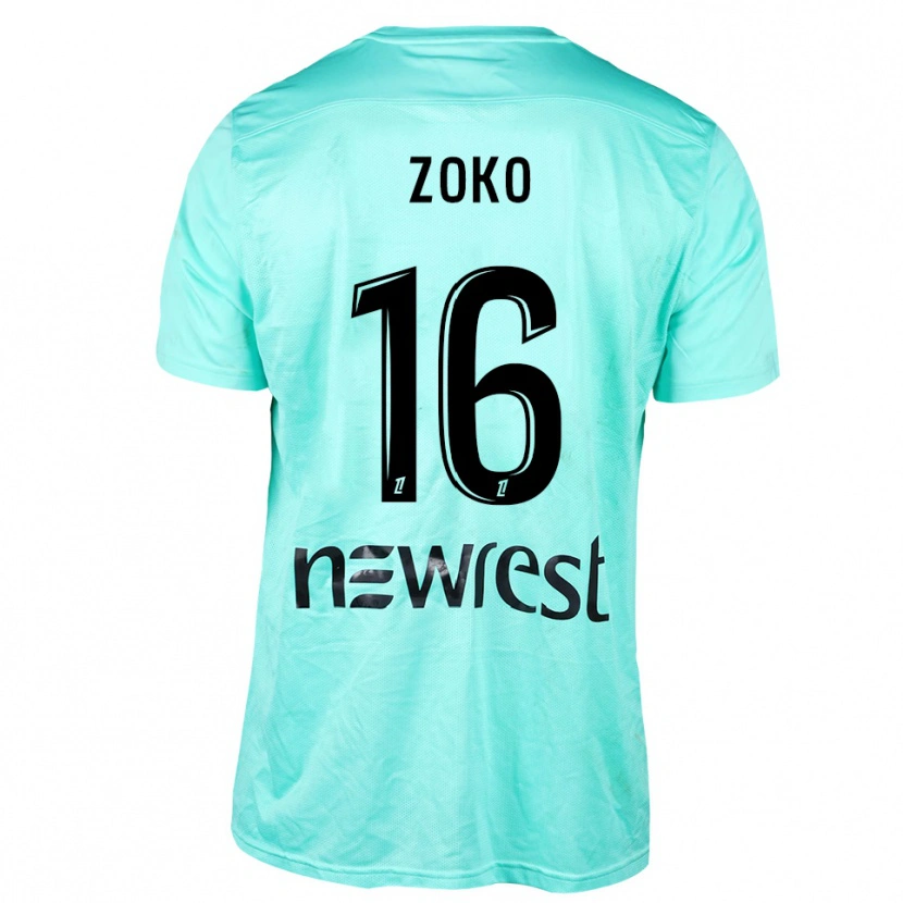 Danxen Hombre Camiseta Nathan Zoko #16 Negro Aqua Portero Equipación 2025/26 La Camisa México