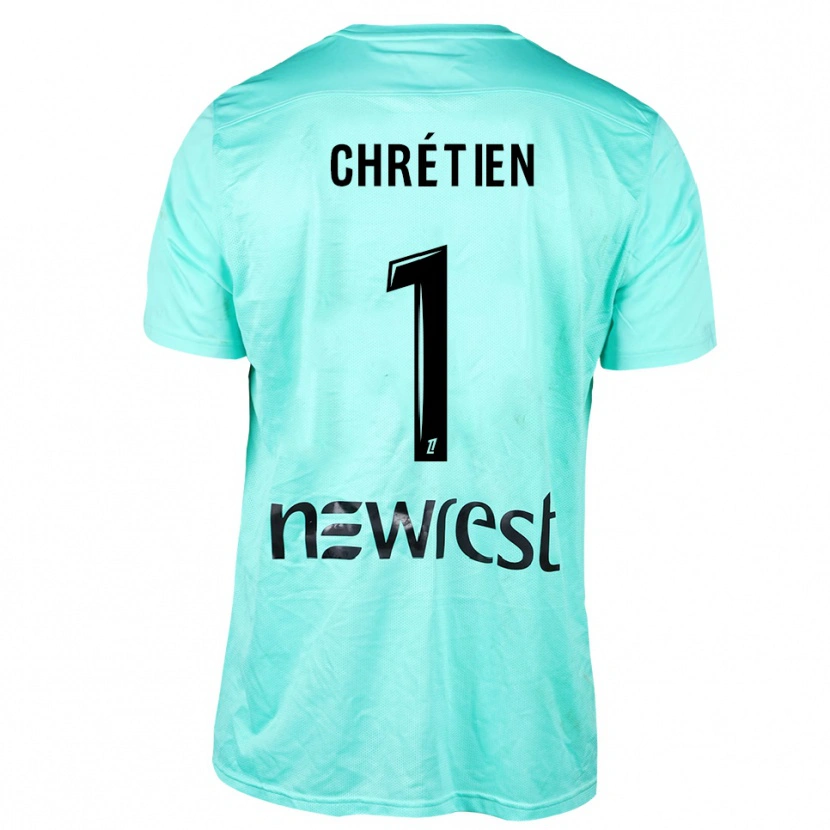 Danxen Hombre Camiseta Jean-Pierre Chrétien #1 Negro Aqua Portero Equipación 2025/26 La Camisa México