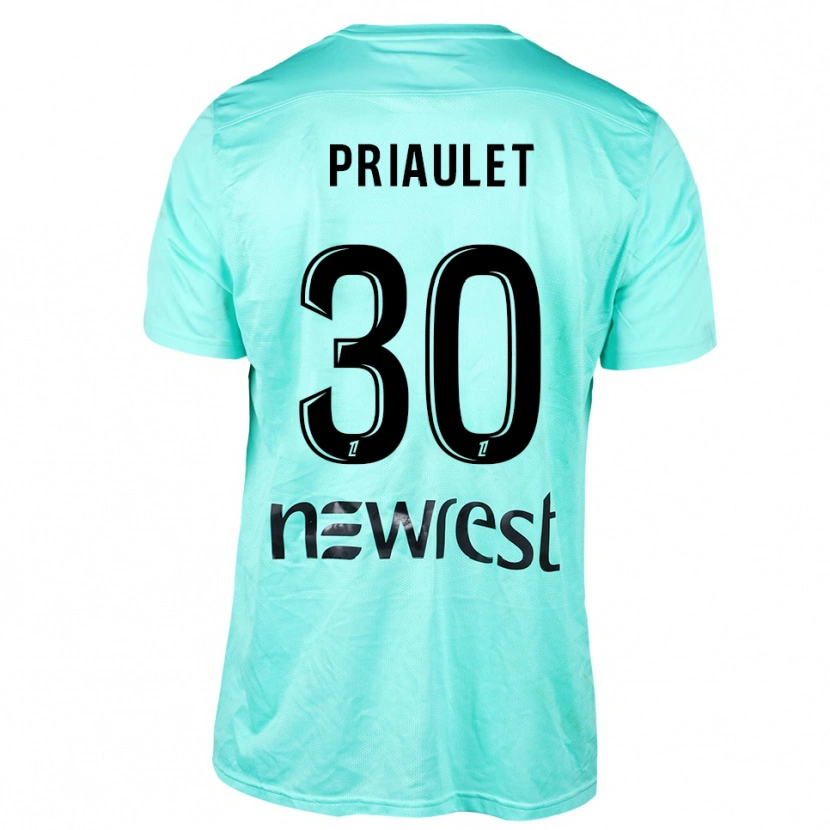 Danxen Hombre Camiseta Anaïs Priaulet #30 Negro Aqua Portero Equipación 2025/26 La Camisa México