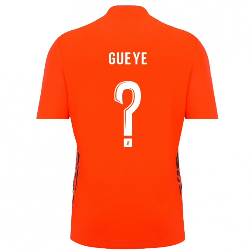 Danxen Hombre Camiseta Khady Gueye #0 Blanco Naranja Portero Equipación 2025/26 La Camisa México