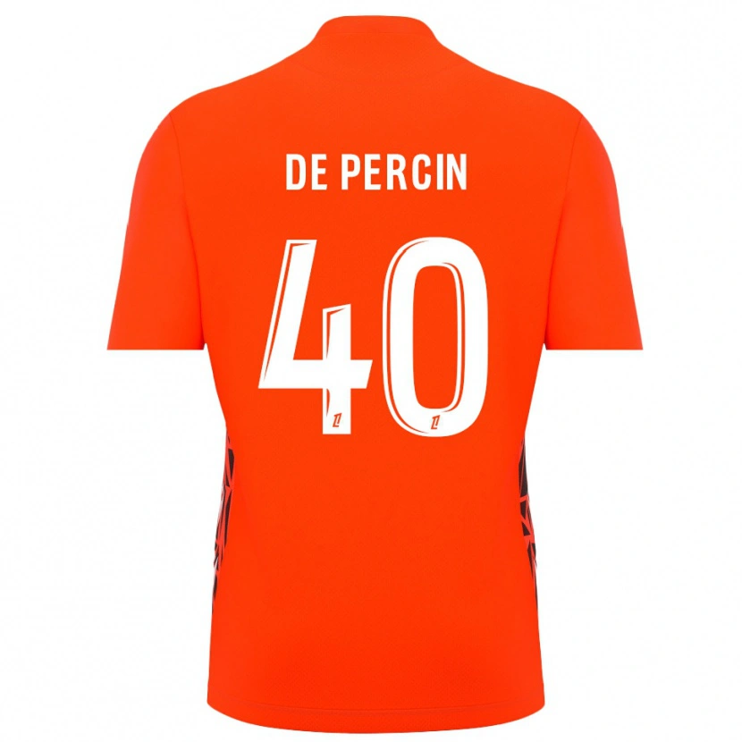 Danxen Hombre Camiseta Théo De Percin #40 Blanco Naranja Portero Equipación 2025/26 La Camisa México