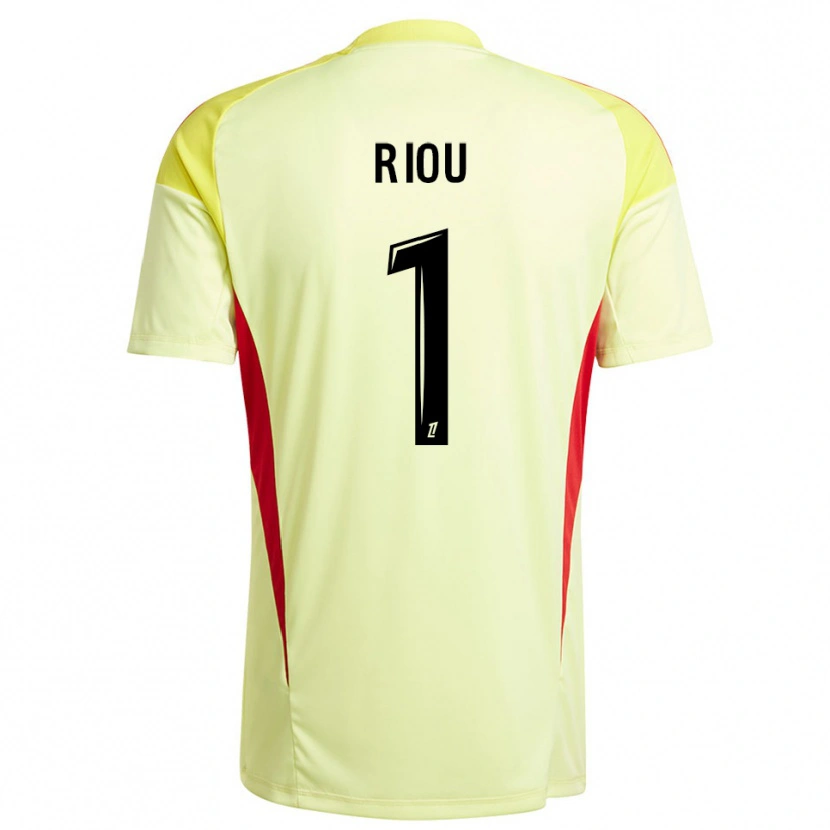 Danxen Hombre Camiseta Rémy Riou #1 Negro Amarillo Claro Portero Equipación 2025/26 La Camisa México