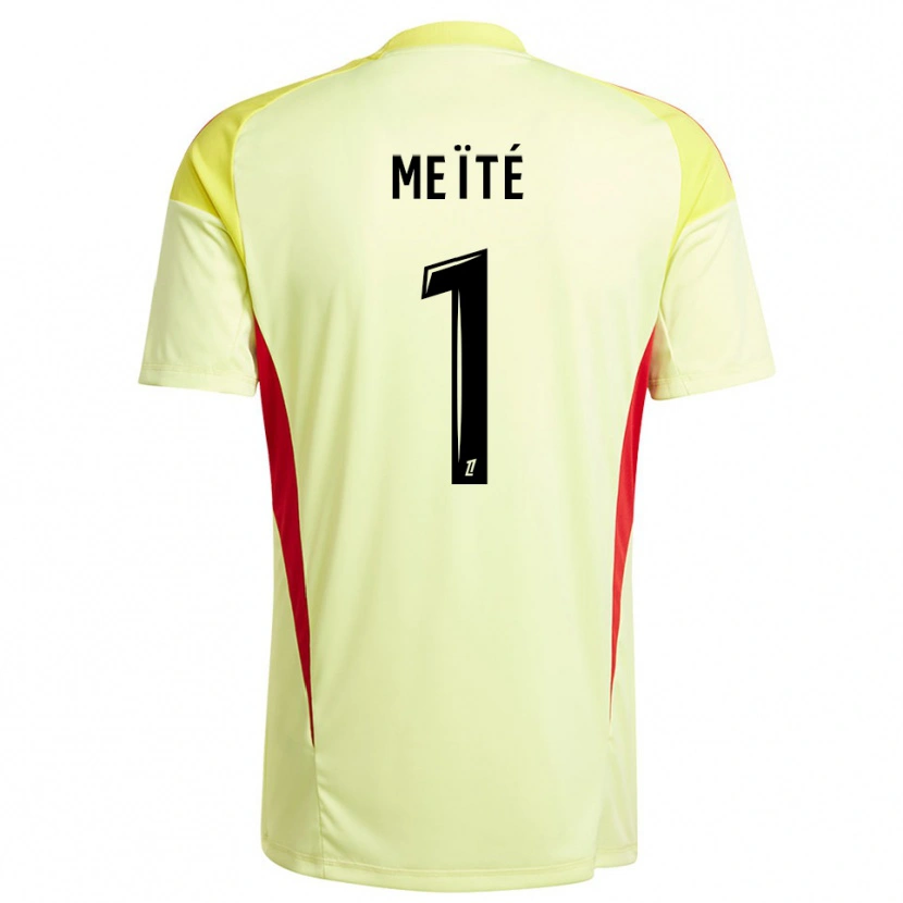 Danxen Hombre Camiseta Ibrahim Meïté #1 Negro Amarillo Claro Portero Equipación 2025/26 La Camisa México