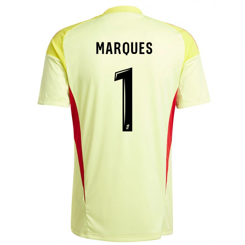 Danxen Hombre Camiseta Inès Marques #1 Negro Amarillo Claro Portero Equipación 2025/26 La Camisa México