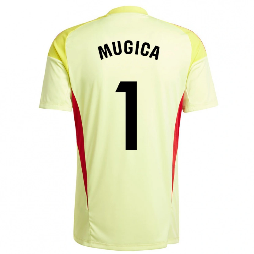 Danxen Hombre Camiseta Juan Múgica #1 Negro Amarillo Claro Portero Equipación 2025/26 La Camisa México