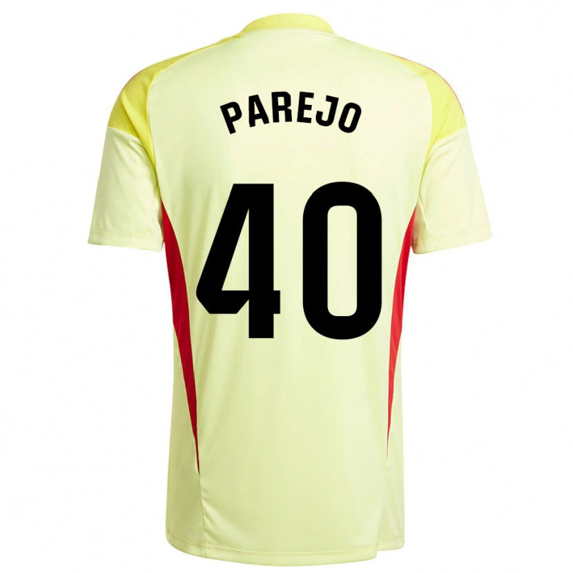 Danxen Hombre Camiseta Jesús Parejo #40 Negro Amarillo Claro Portero Equipación 2025/26 La Camisa México