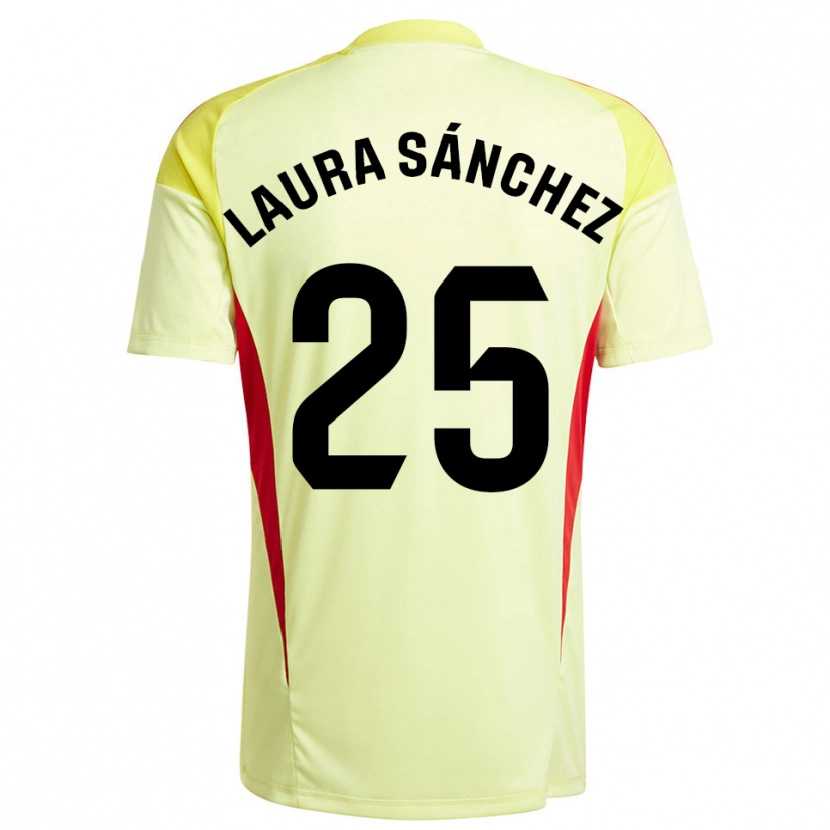 Danxen Hombre Camiseta Laura Sánchez Comuñas #25 Negro Amarillo Claro Portero Equipación 2025/26 La Camisa México