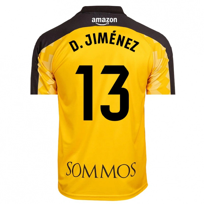 Danxen Hombre Camiseta Dani Jiménez #13 Amarillo Negro Portero Equipación 2025/26 La Camisa México
