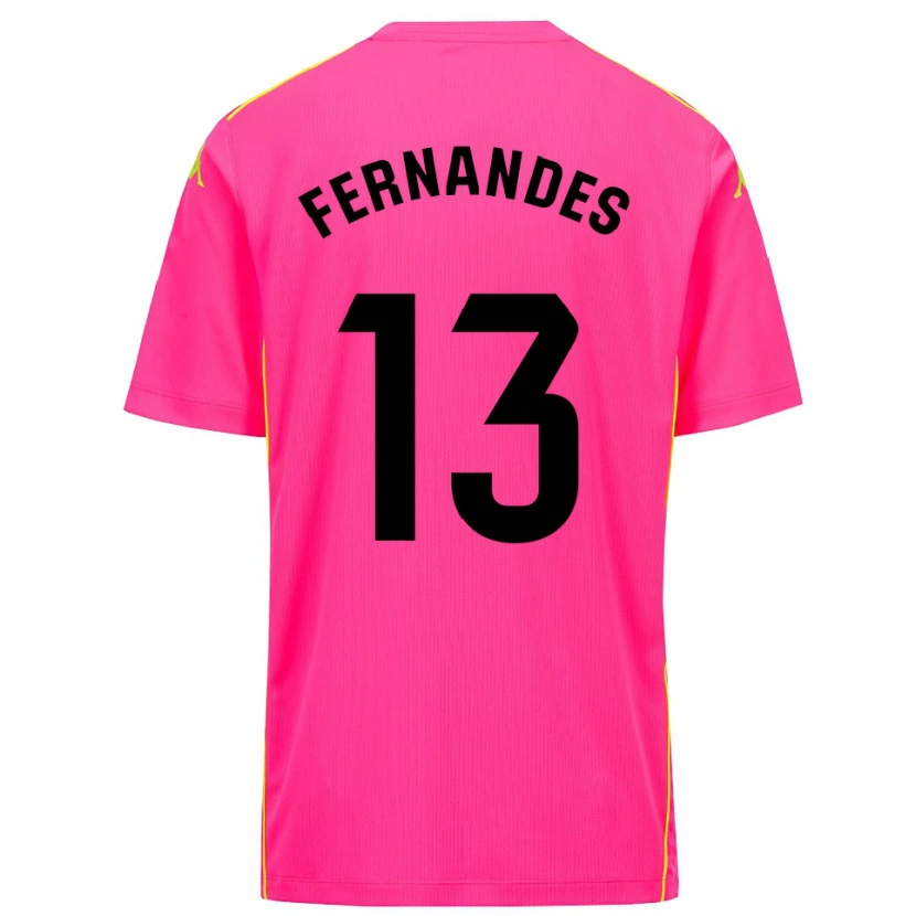 Danxen Hombre Camiseta Guilherme Fernandes #13 Negro Rosa Profundo Portero Equipación 2025/26 La Camisa México