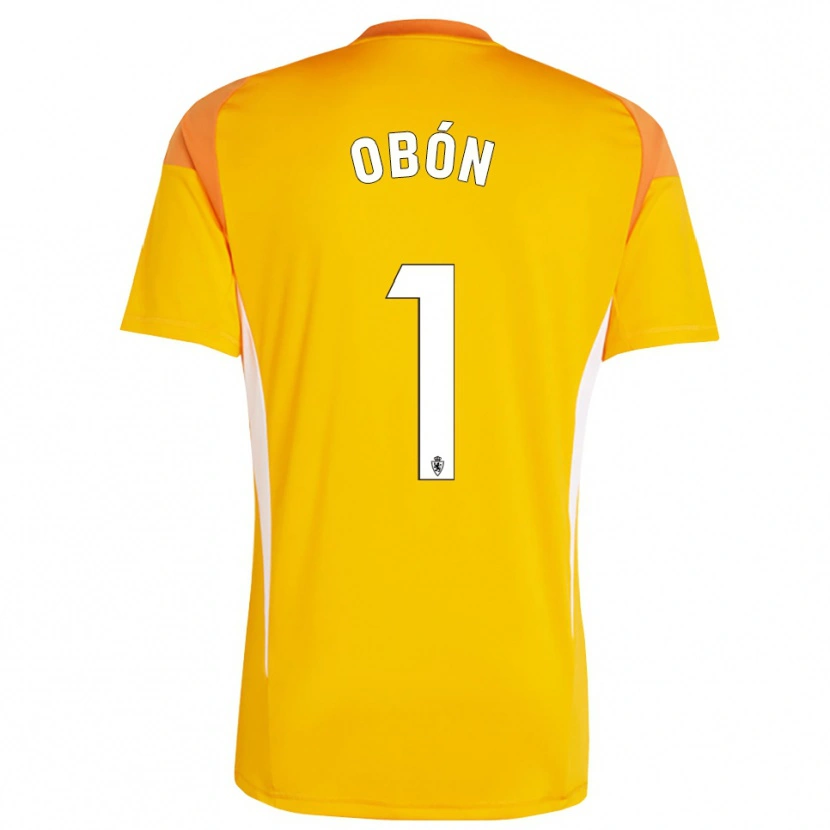 Danxen Hombre Camiseta Manuel Obón #1 Amarillo Naranja Oscuro Portero Equipación 2025/26 La Camisa México