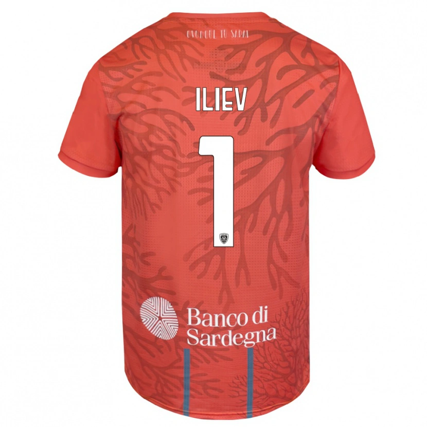 Danxen Hombre Camiseta Velizar-Iliya Iliev #1 Naranja Rojo Blanco Portero Equipación 2025/26 La Camisa México