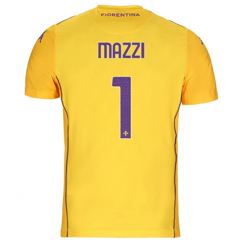 Danxen Hombre Camiseta Tommaso Mazzi #1 Naranja Amarillo Púrpura Portero Equipación 2025/26 La Camisa México