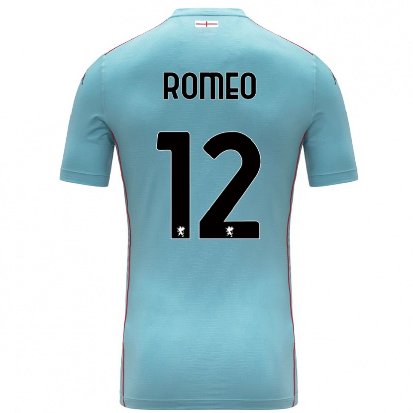 Danxen Hombre Camiseta Emanuele Romeo #12 Azul Gris Portero Equipación 2025/26 La Camisa México