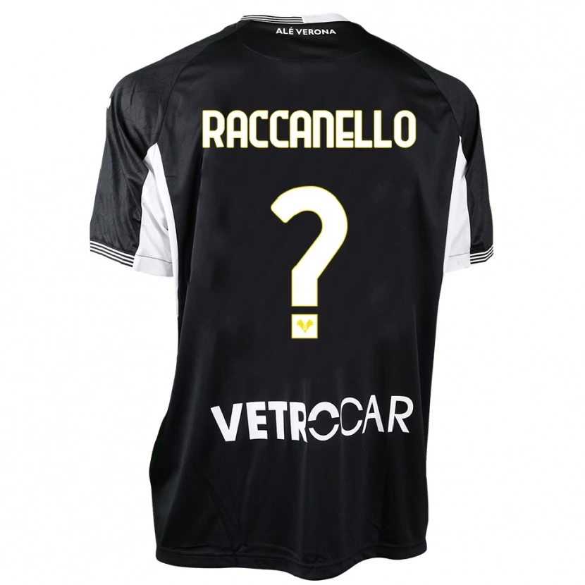 Danxen Hombre Camiseta Marco Raccanello #0 Negro Blanco Portero Equipación 2025/26 La Camisa México