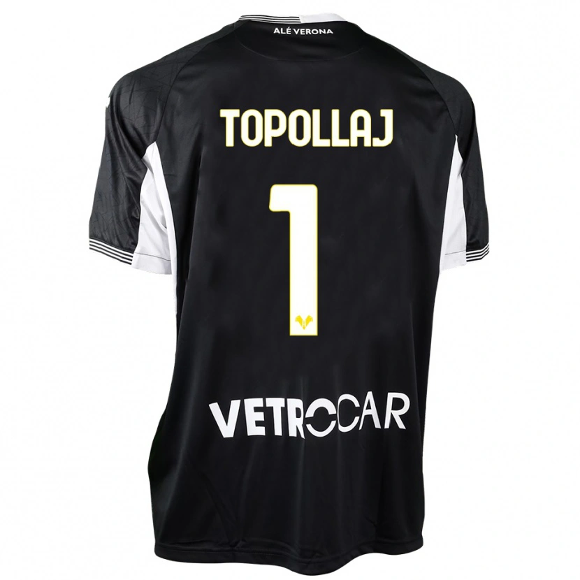 Danxen Hombre Camiseta Mark Topollaj #1 Negro Blanco Portero Equipación 2025/26 La Camisa México