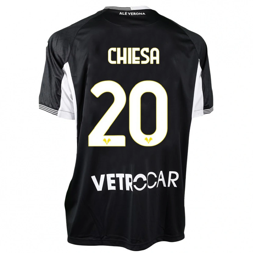 Danxen Hombre Camiseta Mattia Chiesa #20 Negro Blanco Portero Equipación 2025/26 La Camisa México