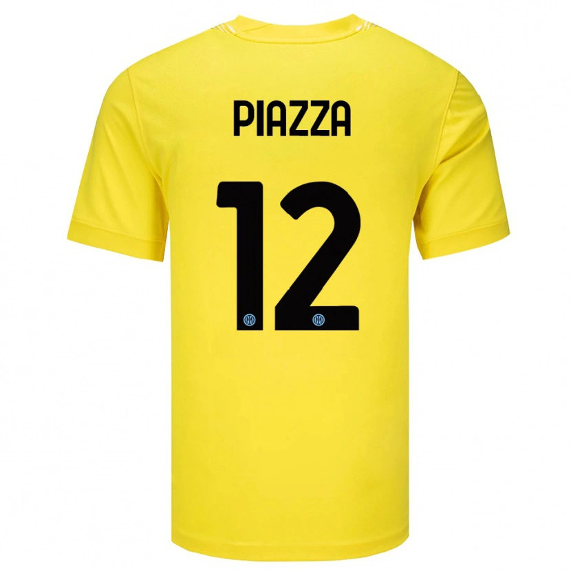 Danxen Hombre Camiseta Alessia Piazza #12 Amarillo Claro Negro Portero Equipación 2025/26 La Camisa México