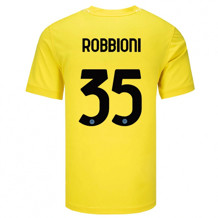 Danxen Hombre Camiseta Matilde Robbioni #35 Amarillo Claro Negro Portero Equipación 2025/26 La Camisa México