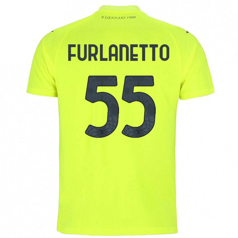 Danxen Hombre Camiseta Alessio Furlanetto #55 Verde Fluorescente Portero Equipación 2025/26 La Camisa México