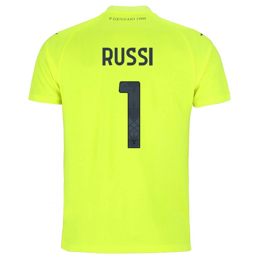 Danxen Hombre Camiseta Gabriele Russi #1 Verde Fluorescente Portero Equipación 2025/26 La Camisa México