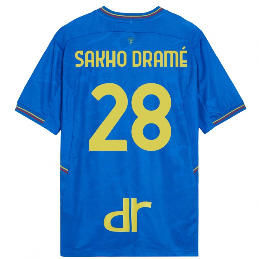 Danxen Hombre Camiseta Samba Sakho Dramé #28 Azul Real Marrón Portero Equipación 2025/26 La Camisa México
