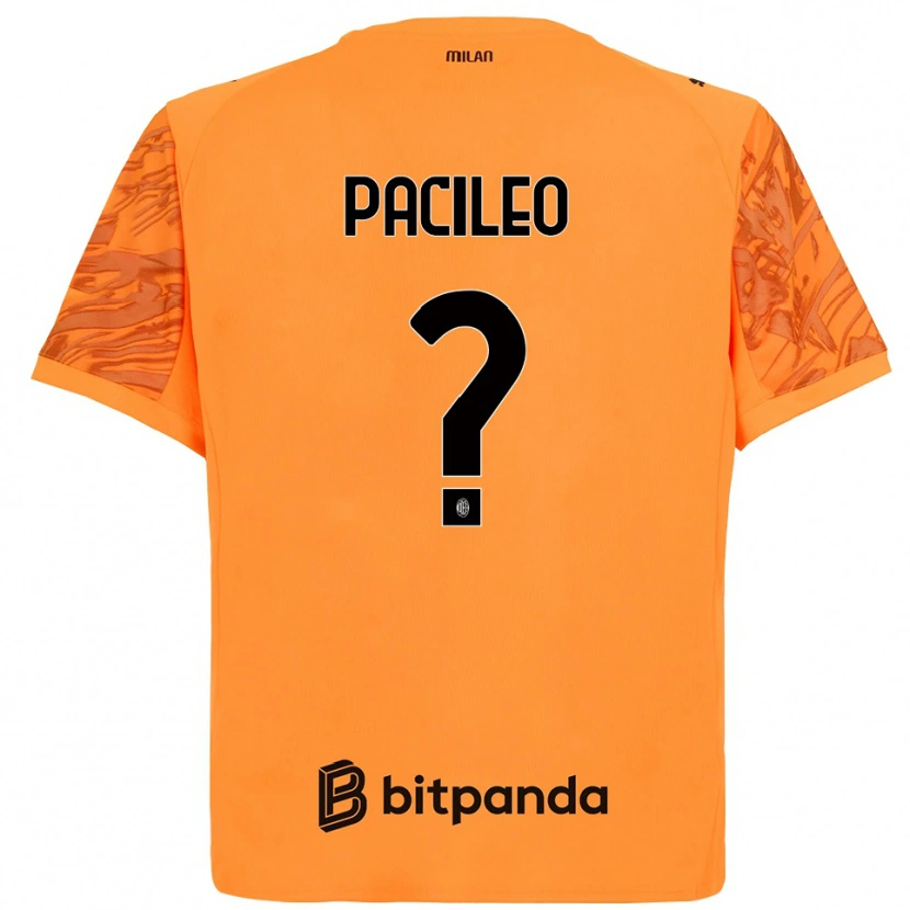 Danxen Hombre Camiseta Alessandro Pacileo #0 Naranja Amarillo Negro Portero Equipación 2025/26 La Camisa México