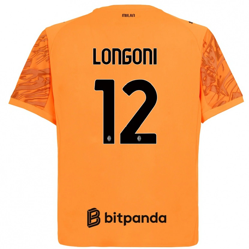 Danxen Hombre Camiseta Alessandro Longoni #12 Naranja Amarillo Negro Portero Equipación 2025/26 La Camisa México